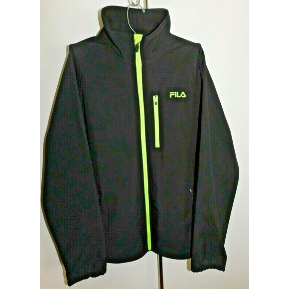 Fila Mens Sport Full Zip Up Jacket Size Medium Black - Picture 1 of 9